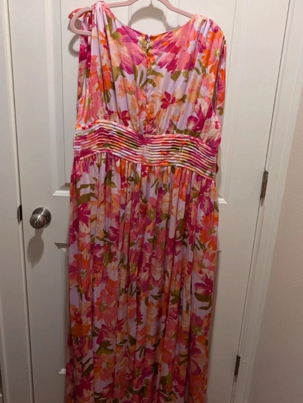 SugarLips Floral Maxi Dress in Pink and Orange